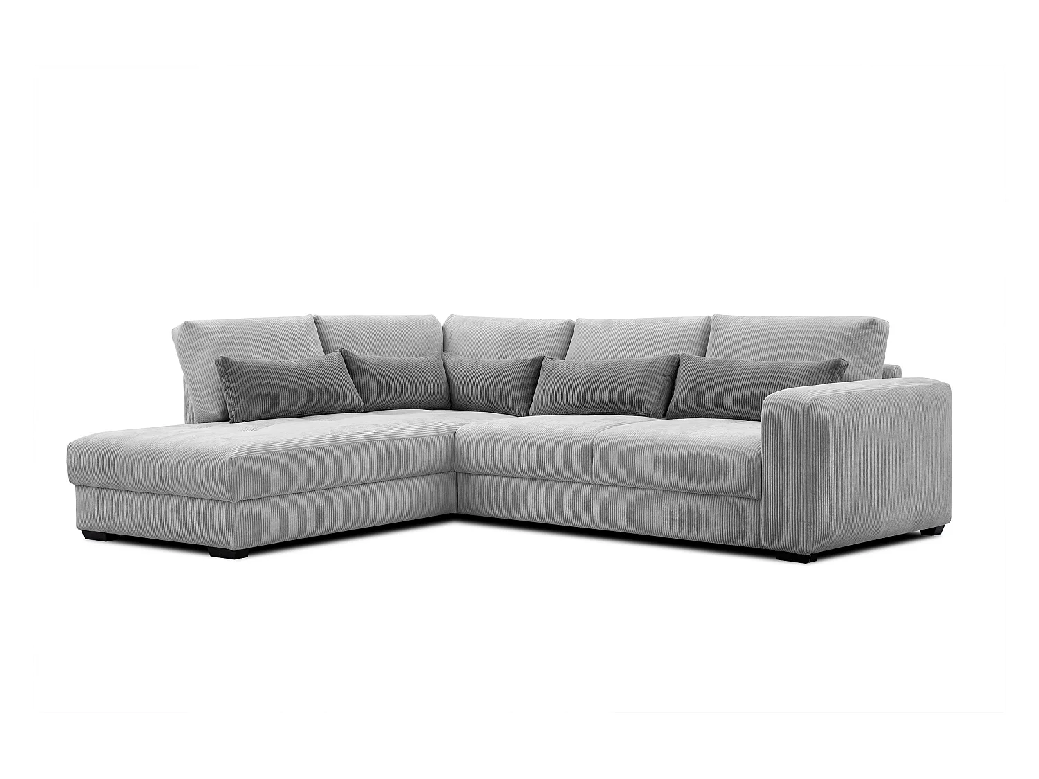 CANAPE D'ANGLE OLI 4 places, gris clair