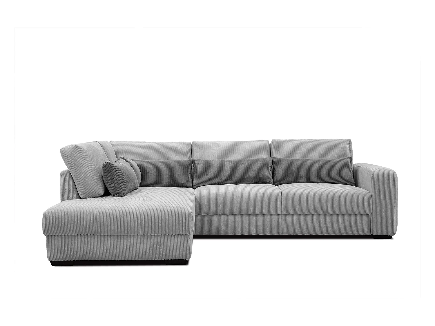 CANAPE D'ANGLE OLI 4 places, gris clair