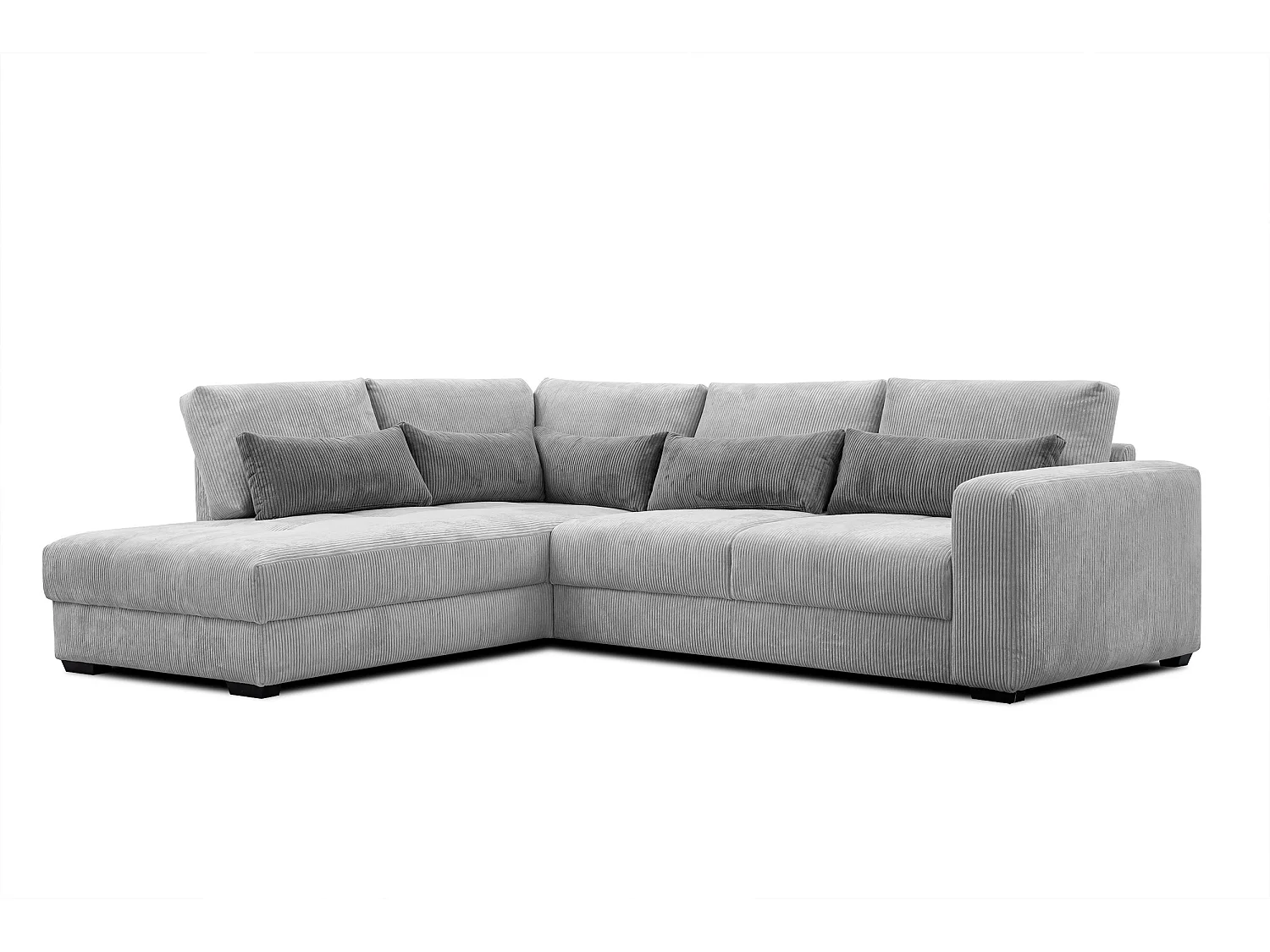 CANAPE D'ANGLE OLI 4 places, gris clair