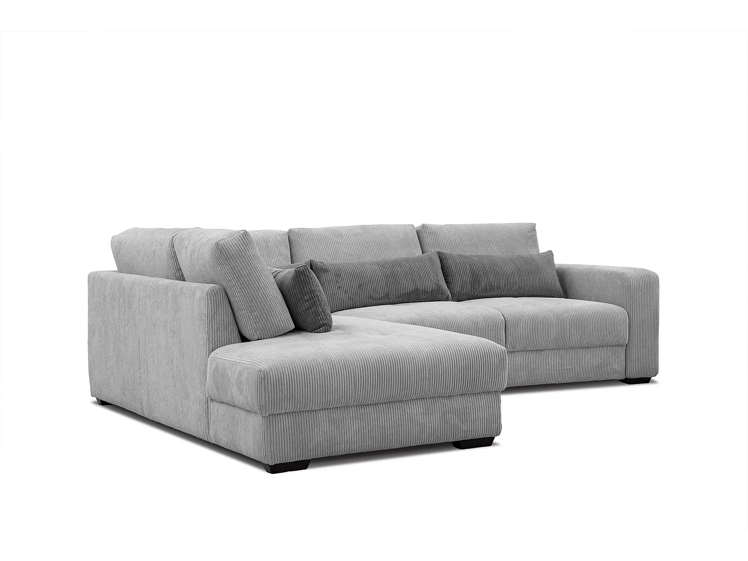 CANAPE D'ANGLE OLI 4 places, gris clair