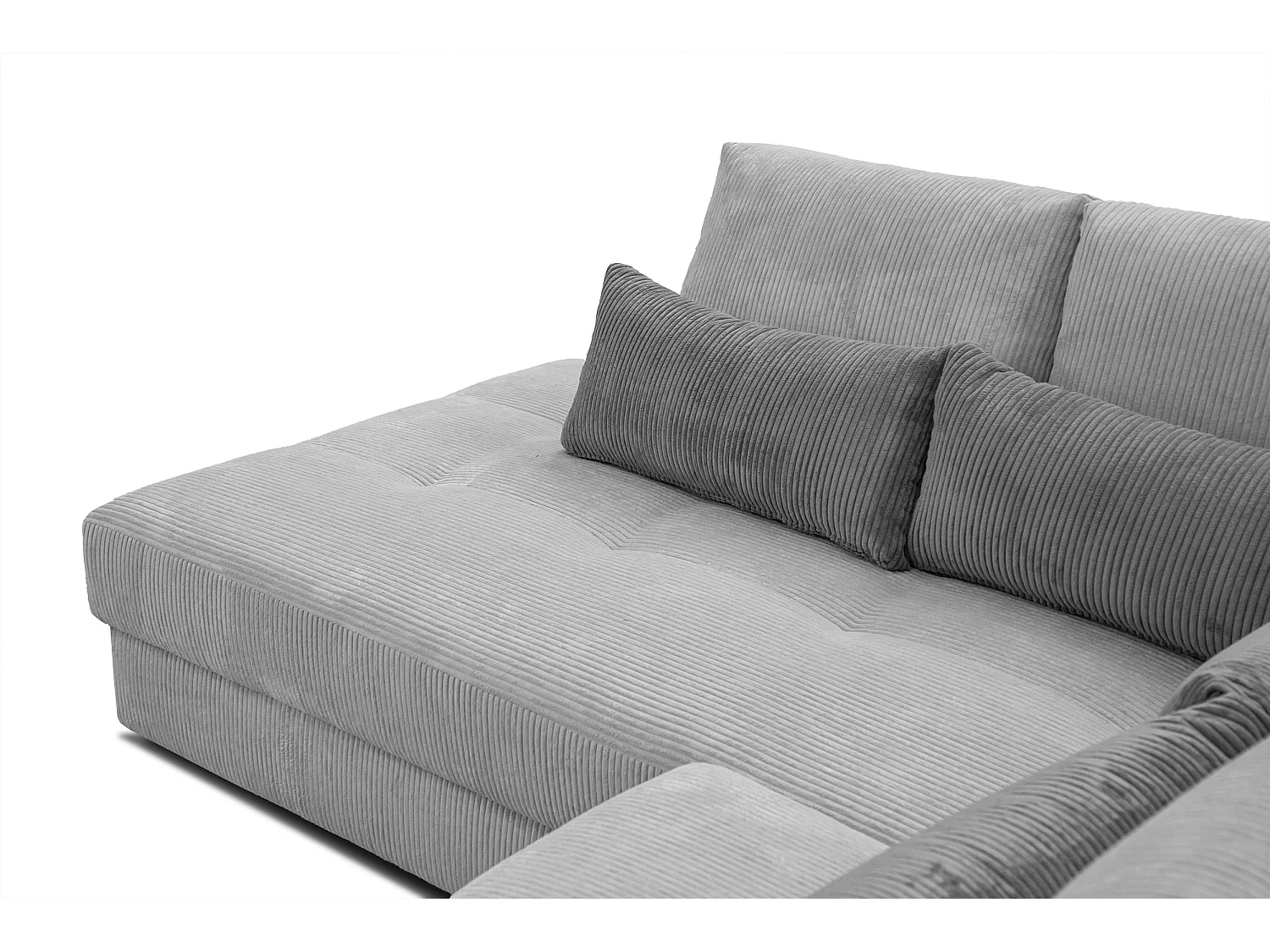 CANAPE D'ANGLE OLI 4 places, gris clair