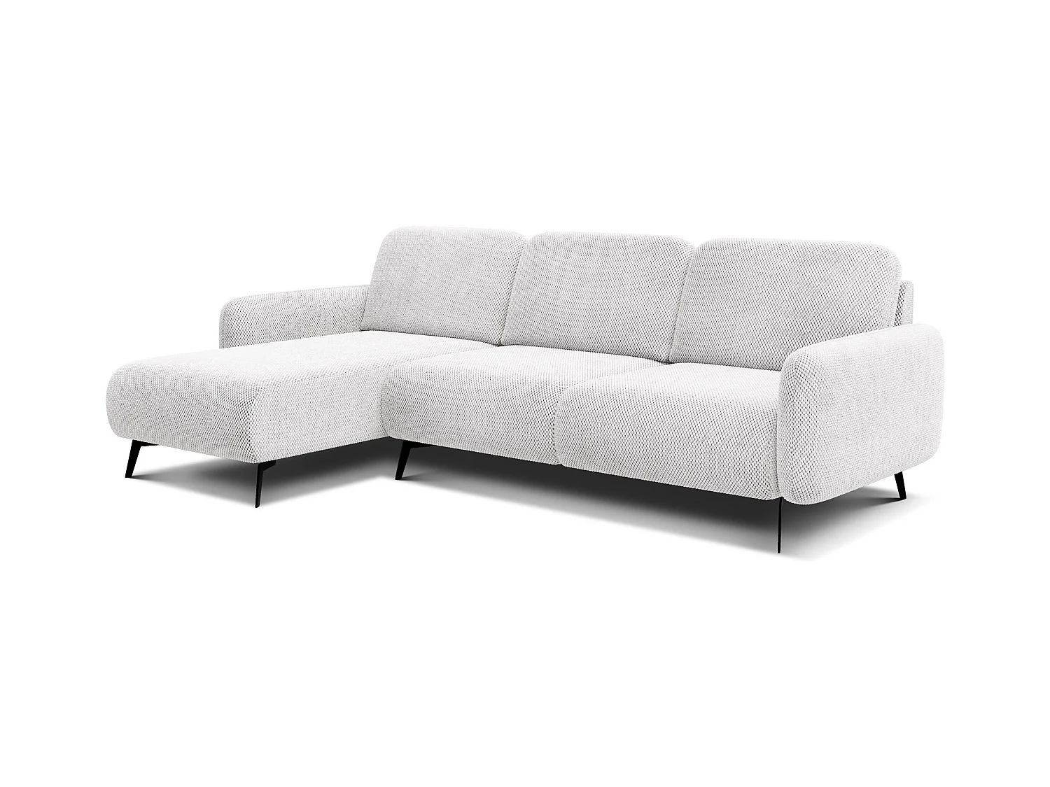 Ecksofa 4-Sitzer links FEBE, creme