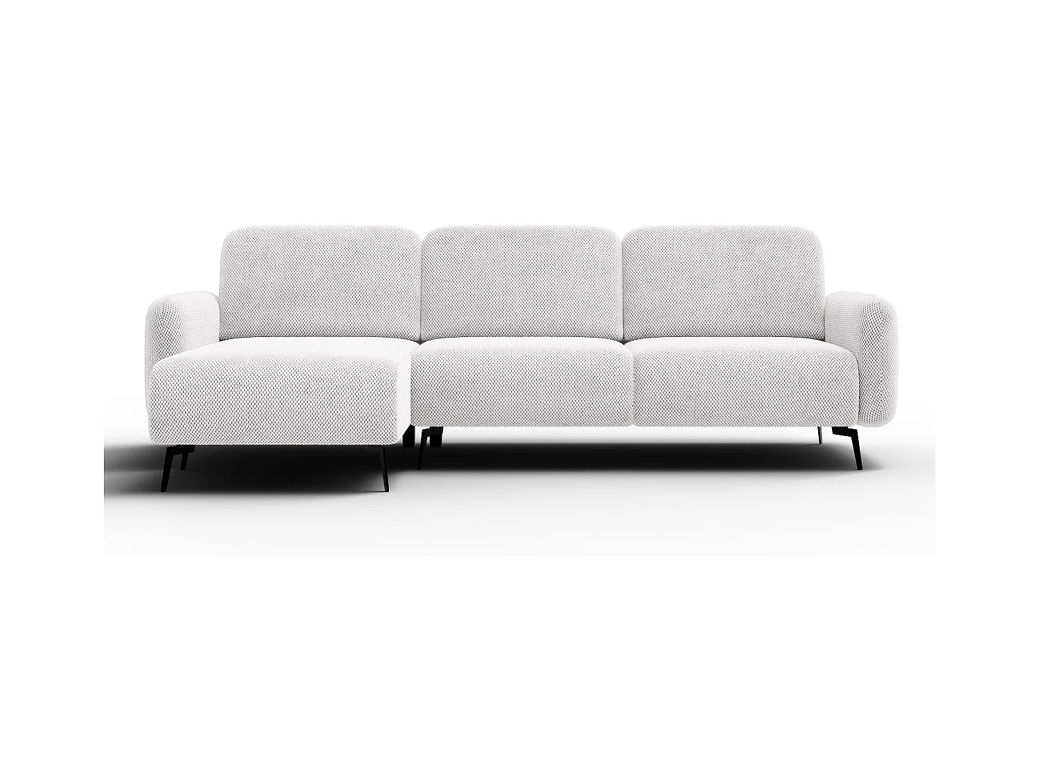 Ecksofa 4-Sitzer links FEBE, creme