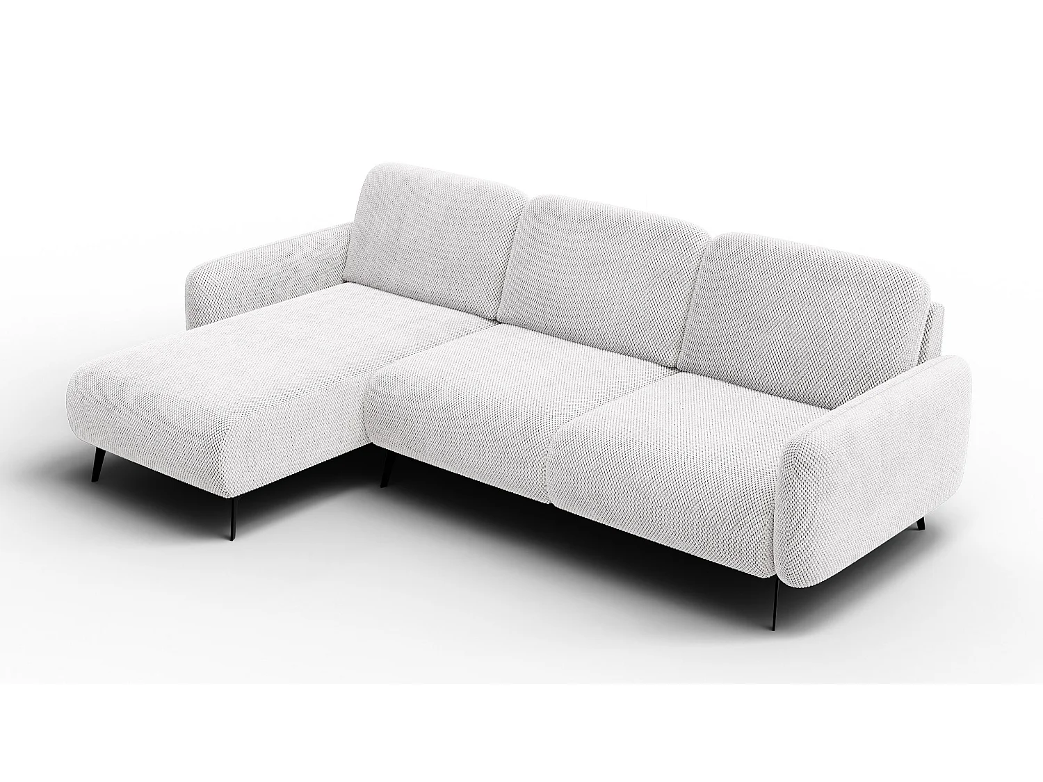 Ecksofa 4-Sitzer links FEBE, creme