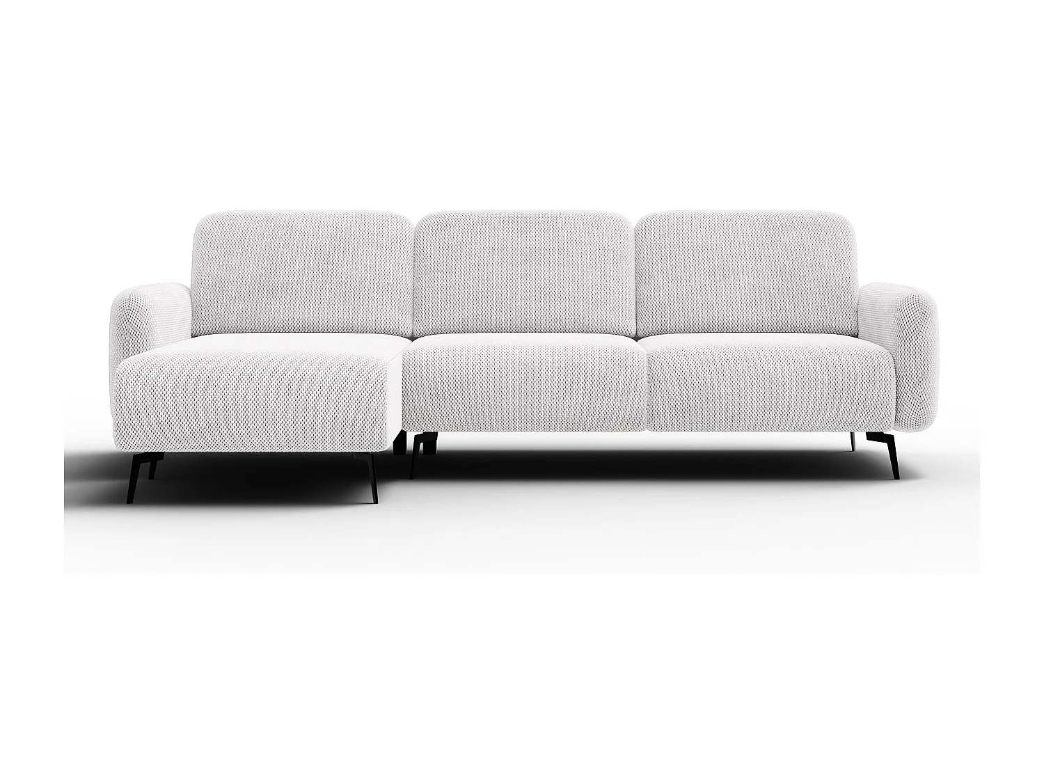 Ecksofa 4-Sitzer links FEBE, creme