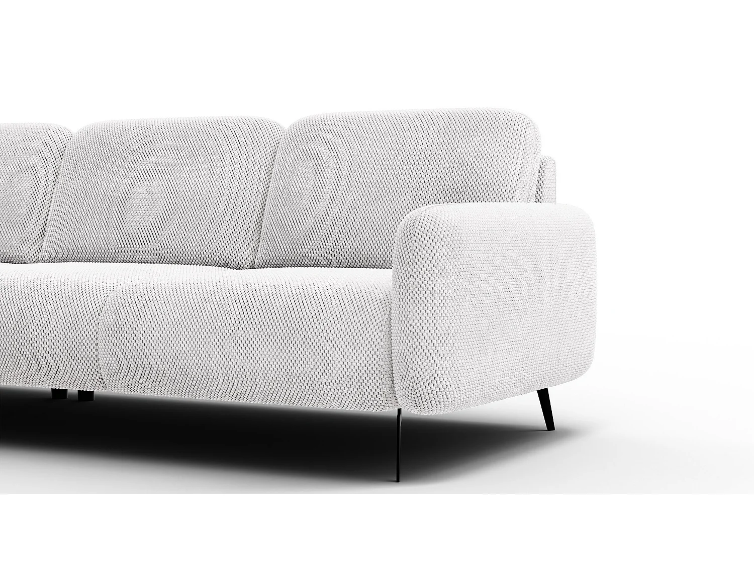 Ecksofa 4-Sitzer links FEBE, creme