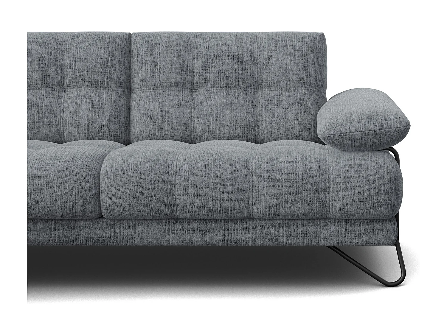 BUBBARA Ecksofa 5-Sitzer links, dunkelgrau