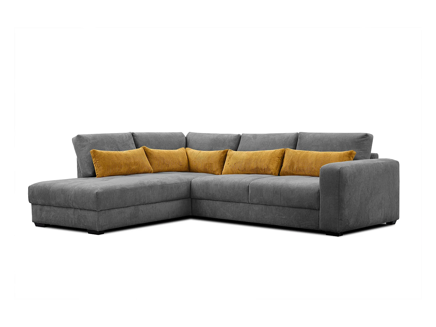 CANAPE D'ANGLE OLI 4 places, gris foncé