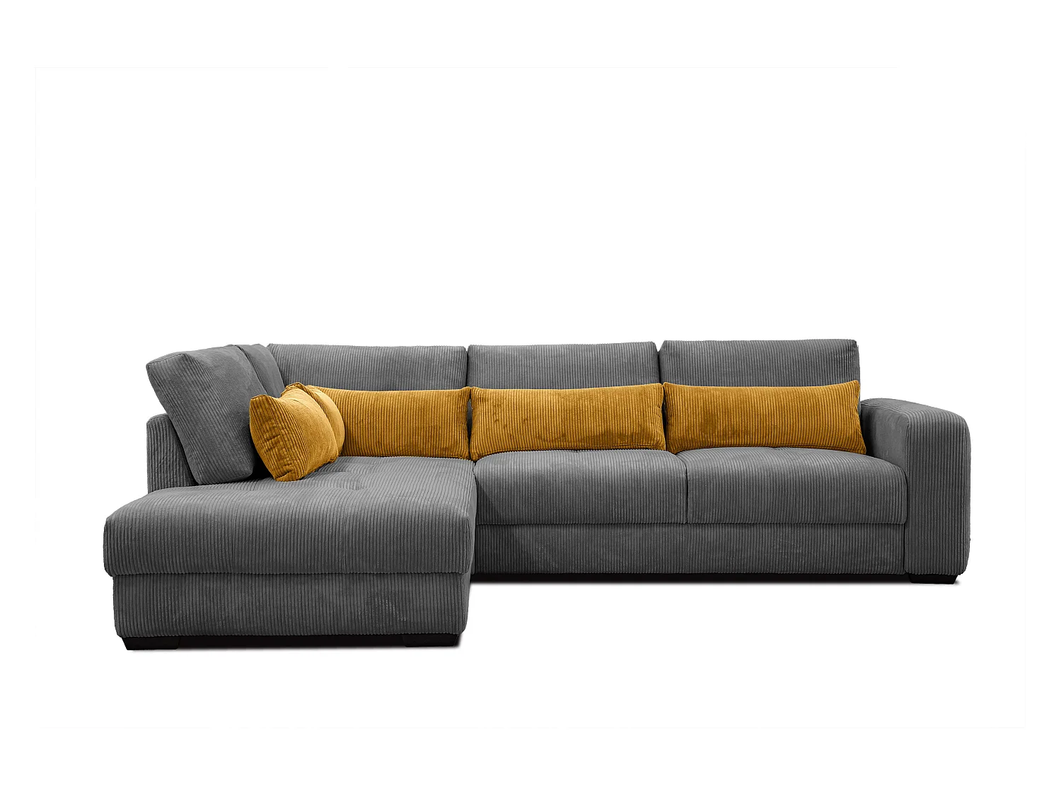 CANAPE D'ANGLE OLI 4 places, gris foncé