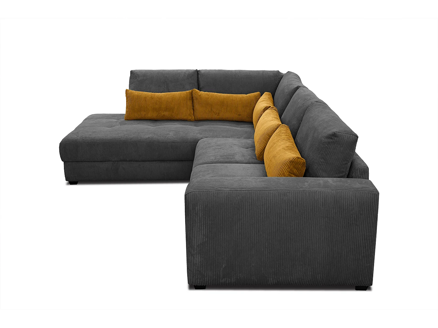 CANAPE D'ANGLE OLI 4 places, gris foncé