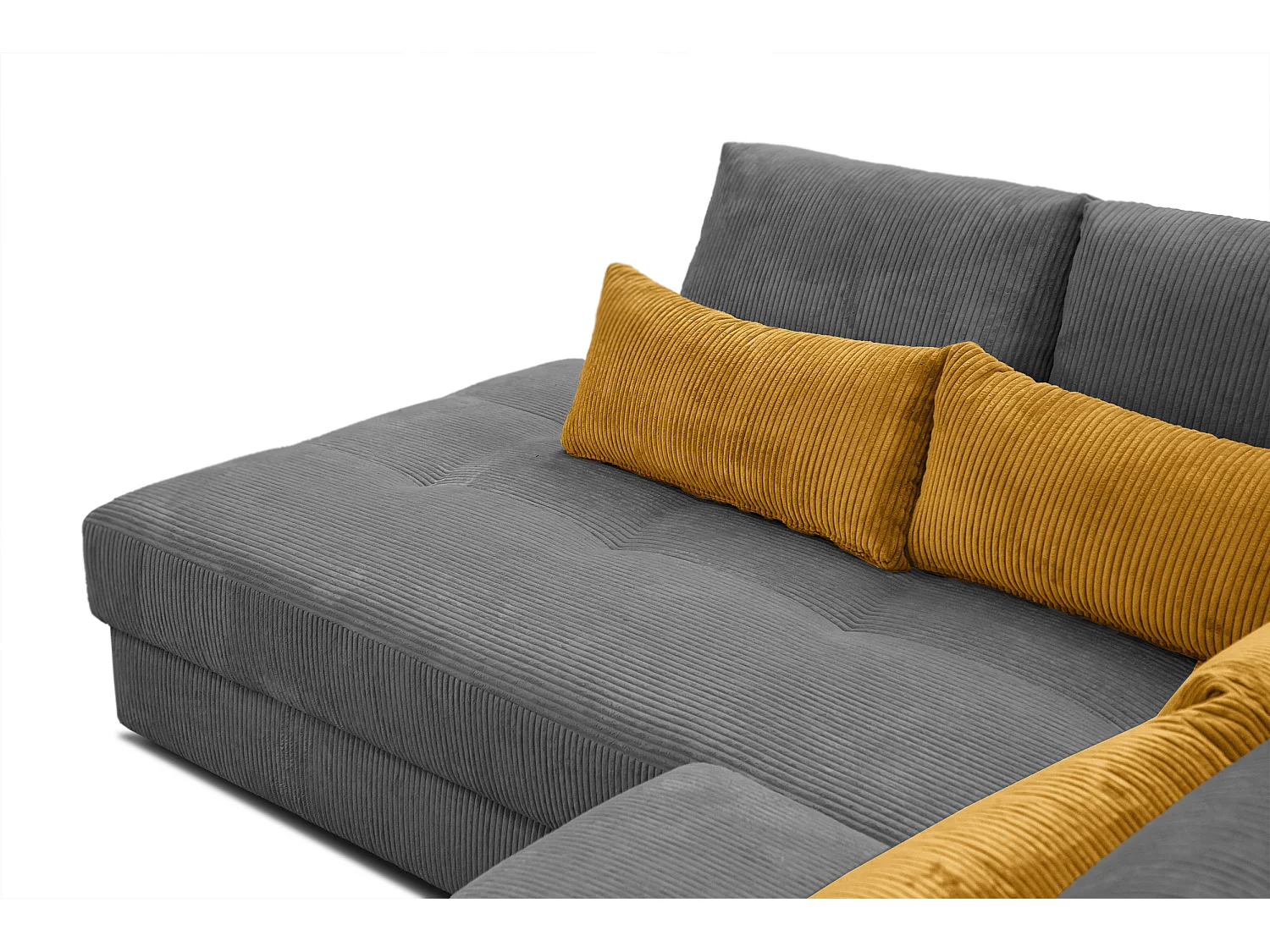 CANAPE D'ANGLE OLI 4 places, gris foncé