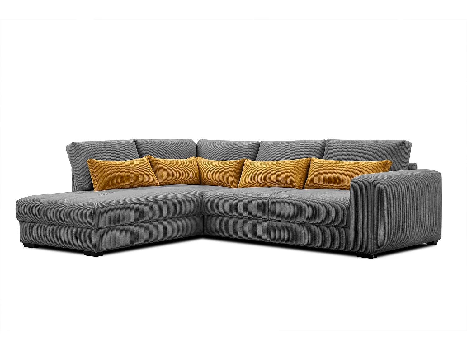 CANAPE D'ANGLE OLI 4 places, gris foncé