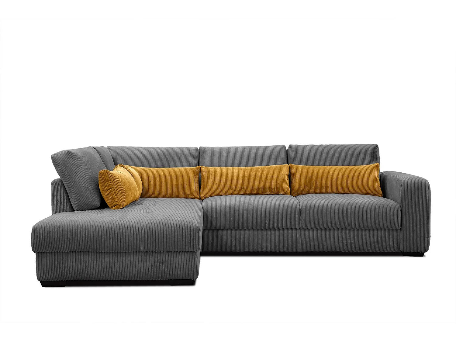 CANAPE D'ANGLE OLI 4 places, gris foncé