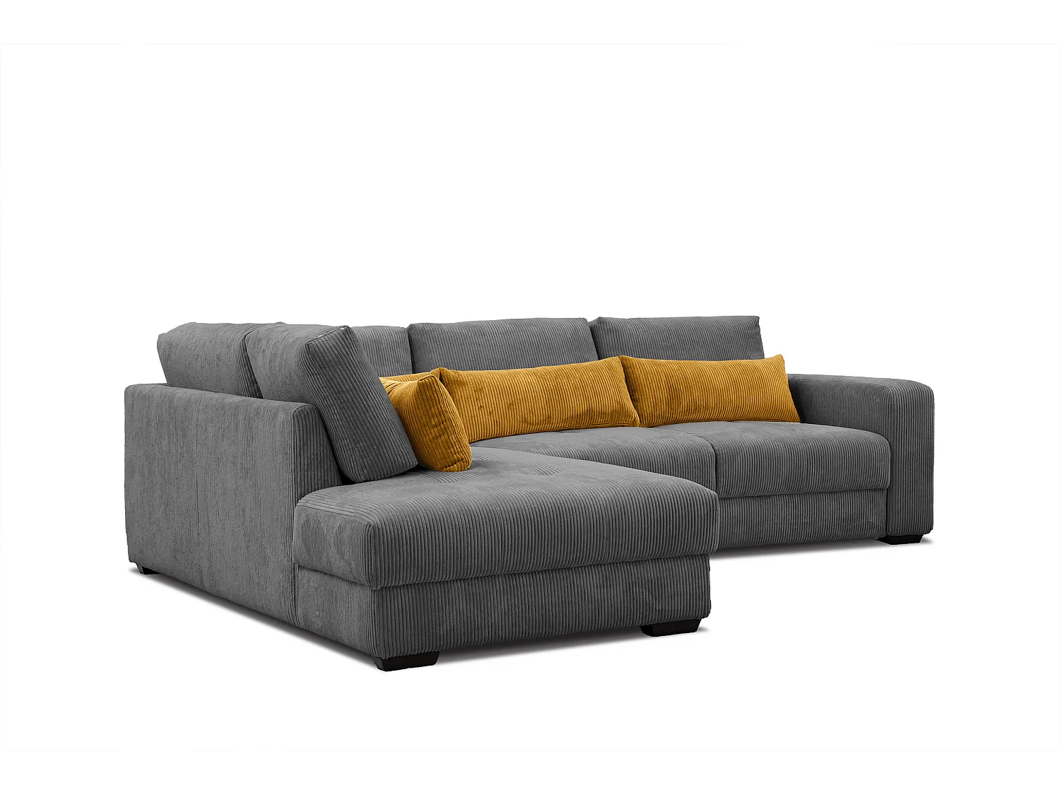 CANAPE D'ANGLE OLI 4 places, gris foncé