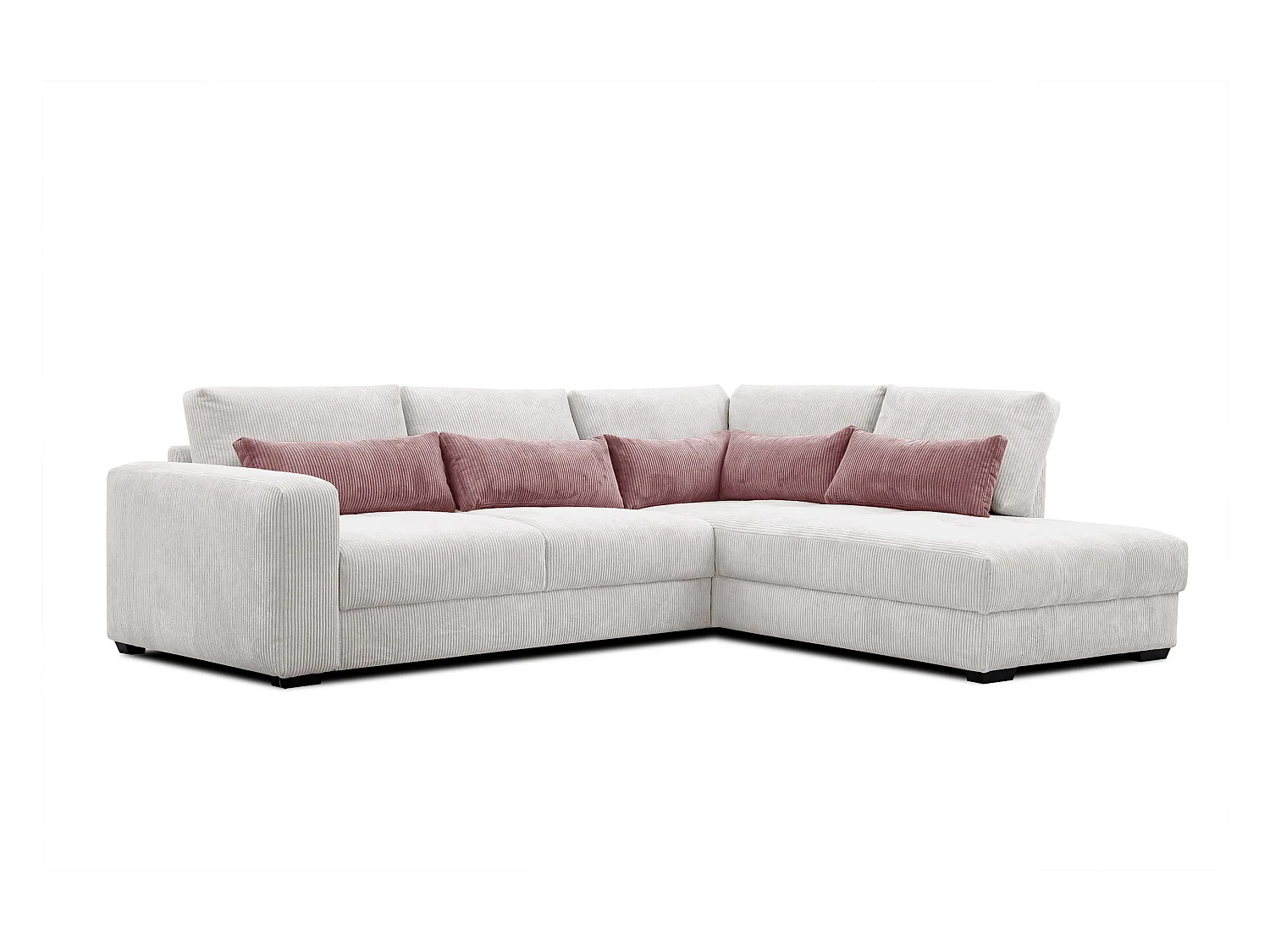 CANAPE D'ANGLE OLI 4 places, blanc perle