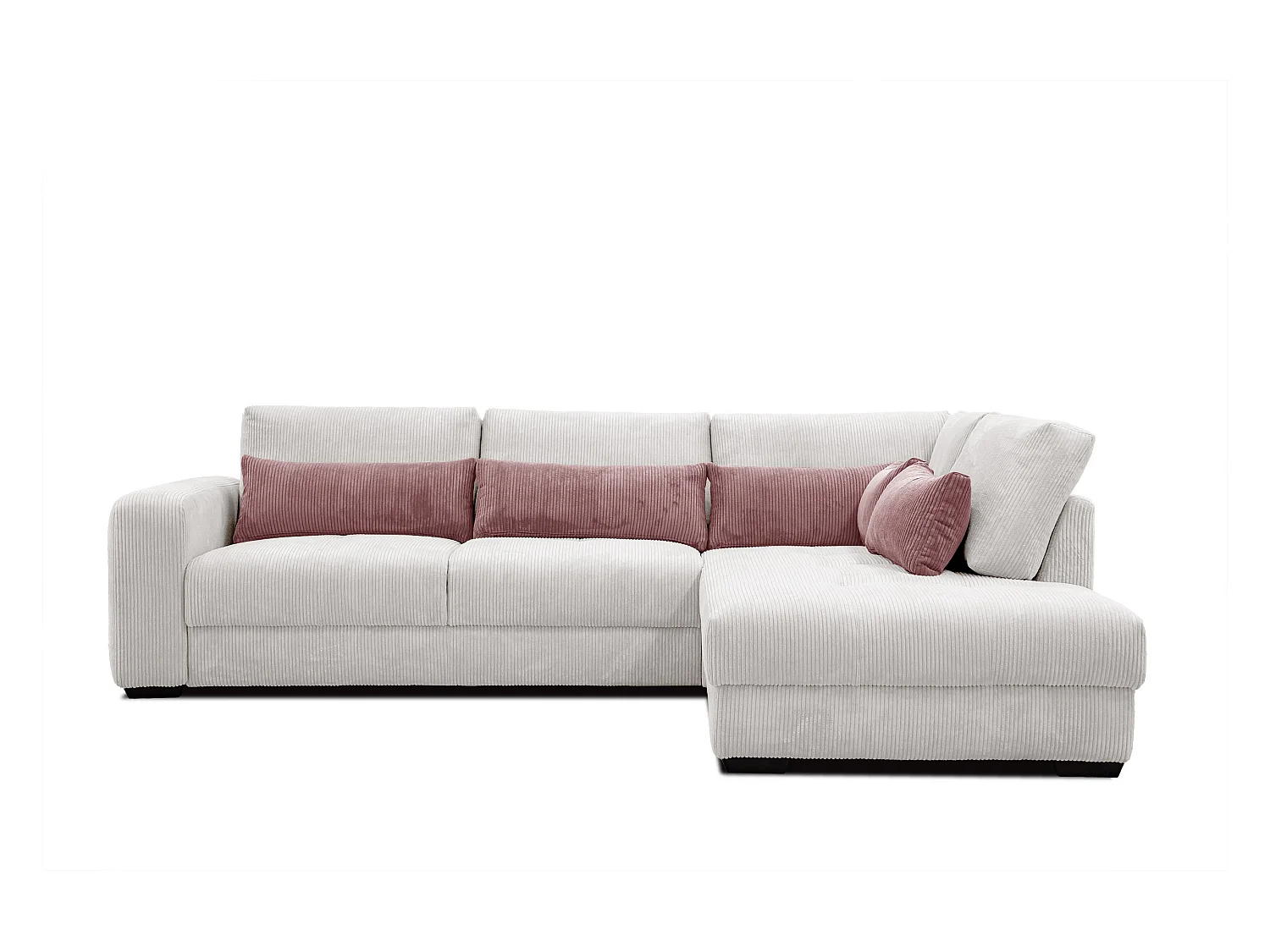 CANAPE D'ANGLE OLI 4 places, blanc perle