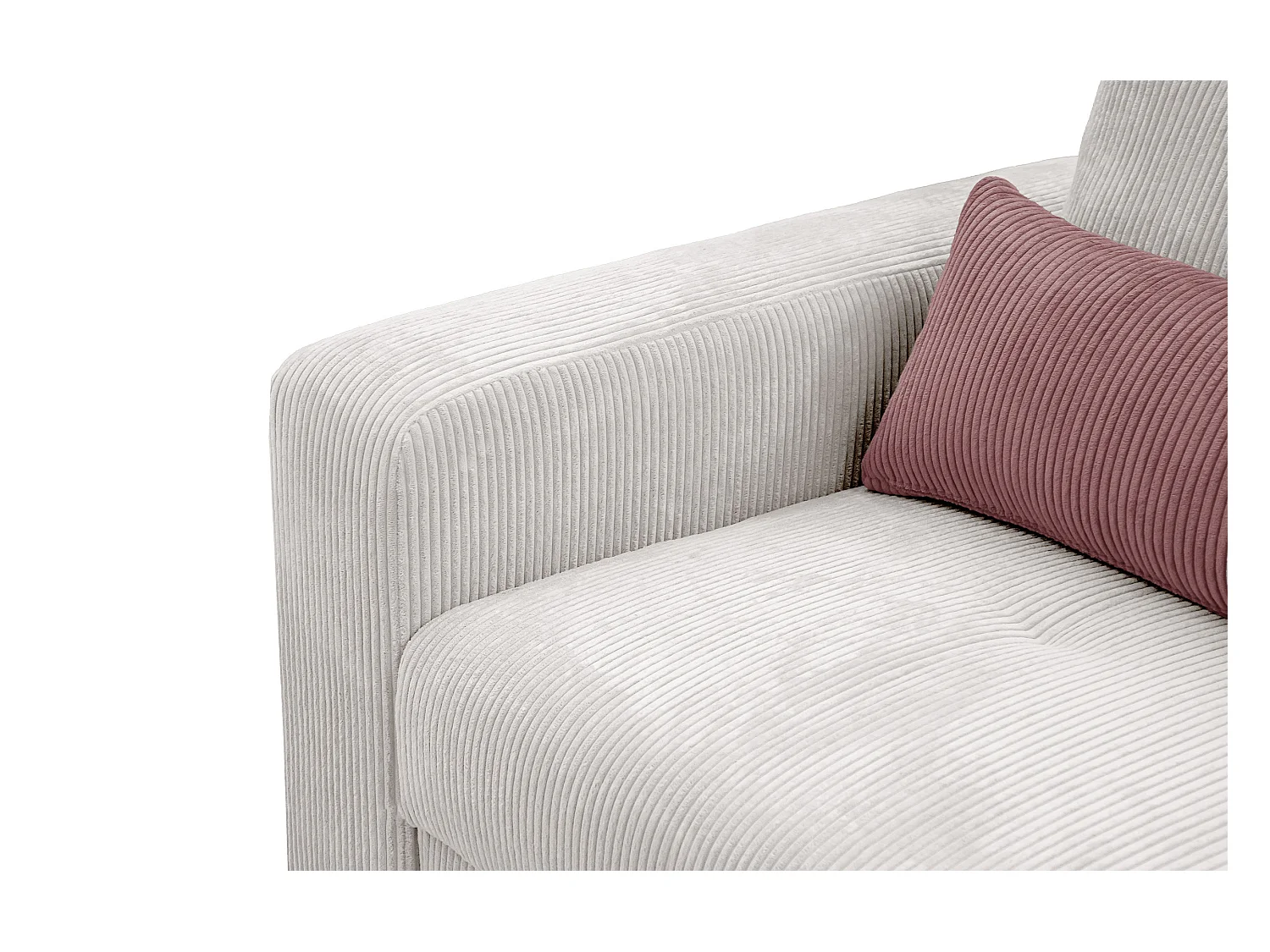 CANAPE D'ANGLE OLI 4 places, blanc perle