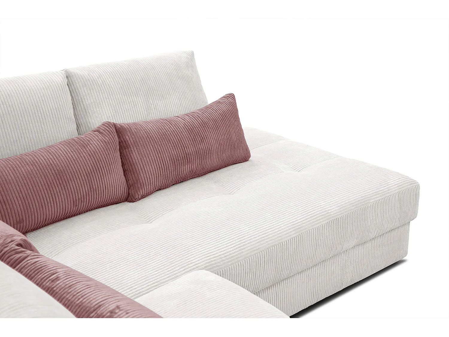 CANAPE D'ANGLE OLI 4 places, blanc perle