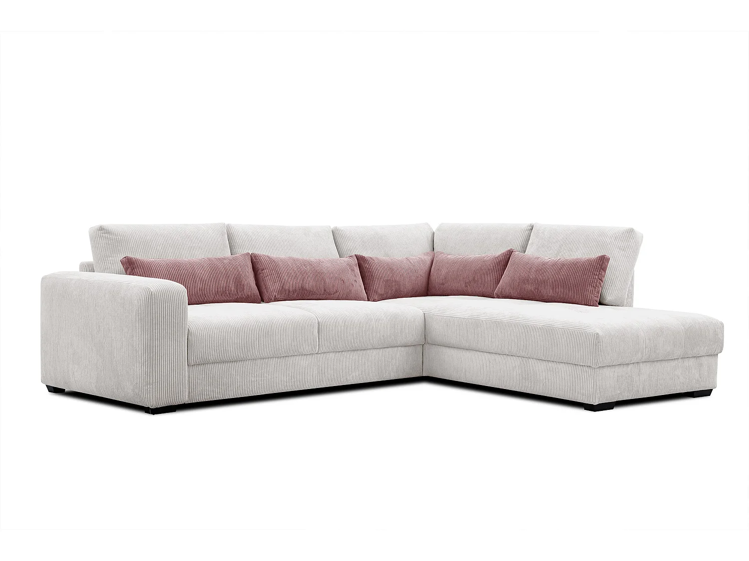 CANAPE D'ANGLE OLI 4 places, blanc perle