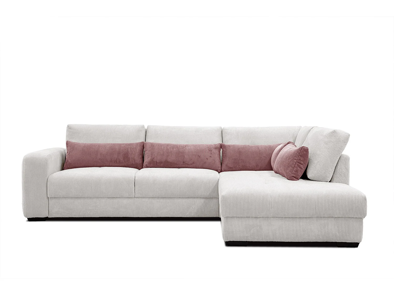 CANAPE D'ANGLE OLI 4 places, blanc perle