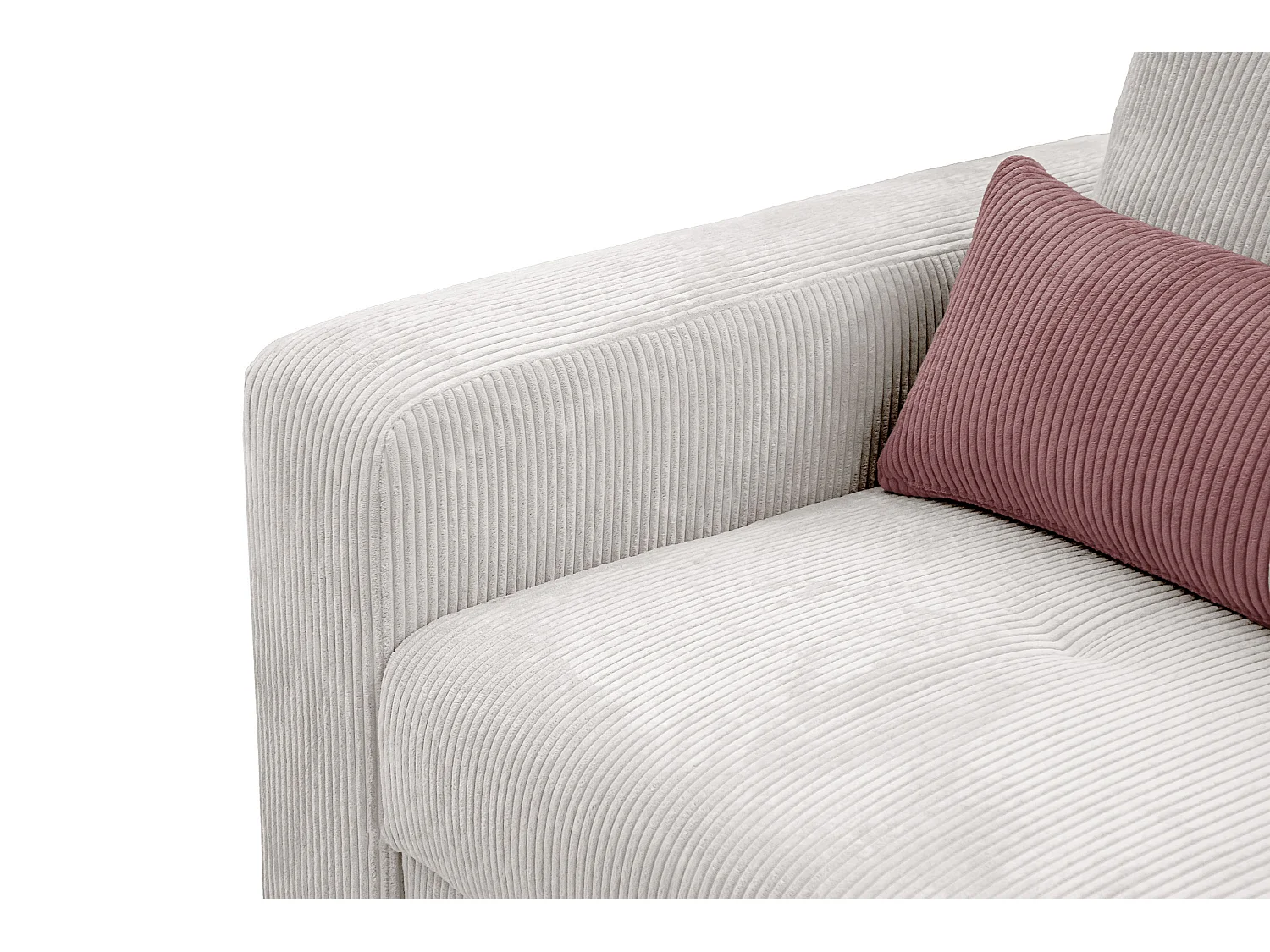 CANAPE D'ANGLE OLI 4 places, blanc perle