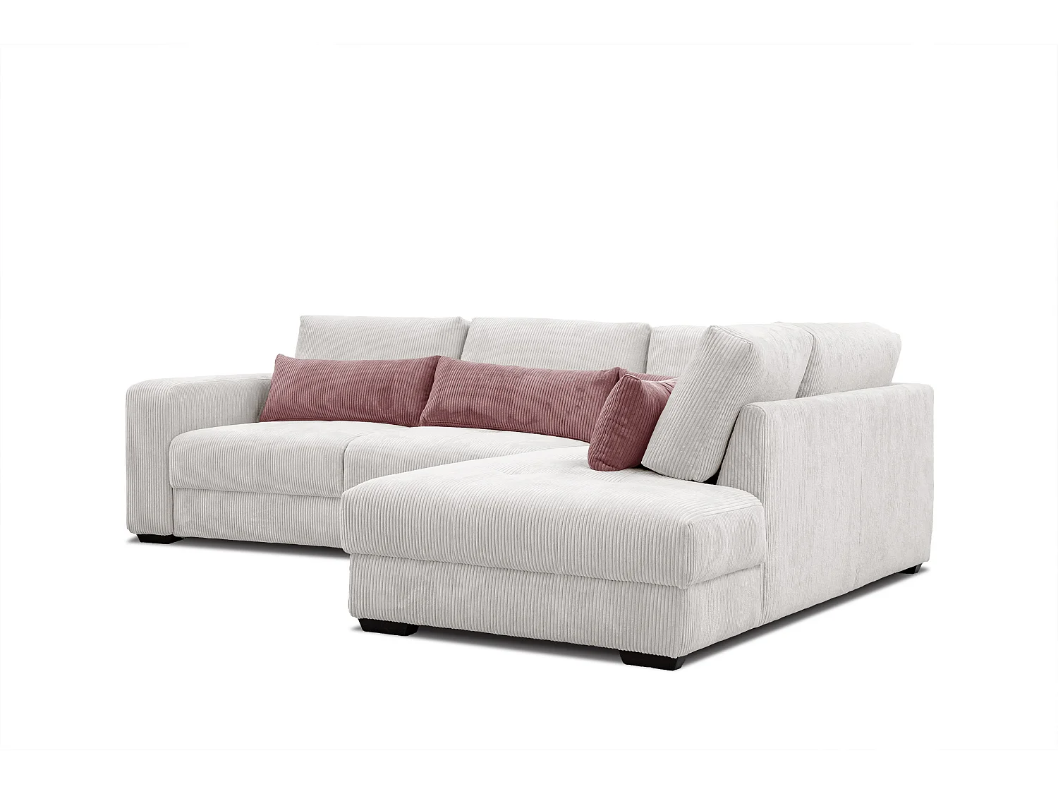 CANAPE D'ANGLE OLI 4 places, blanc perle