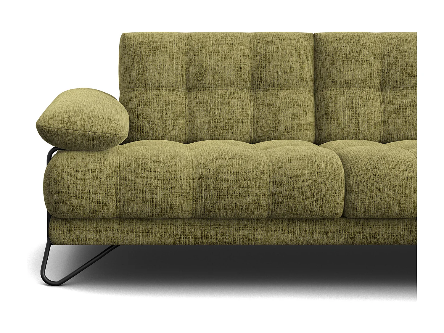 BUBBARA Ecksofa 4-Sitzer rechts, olivgrün