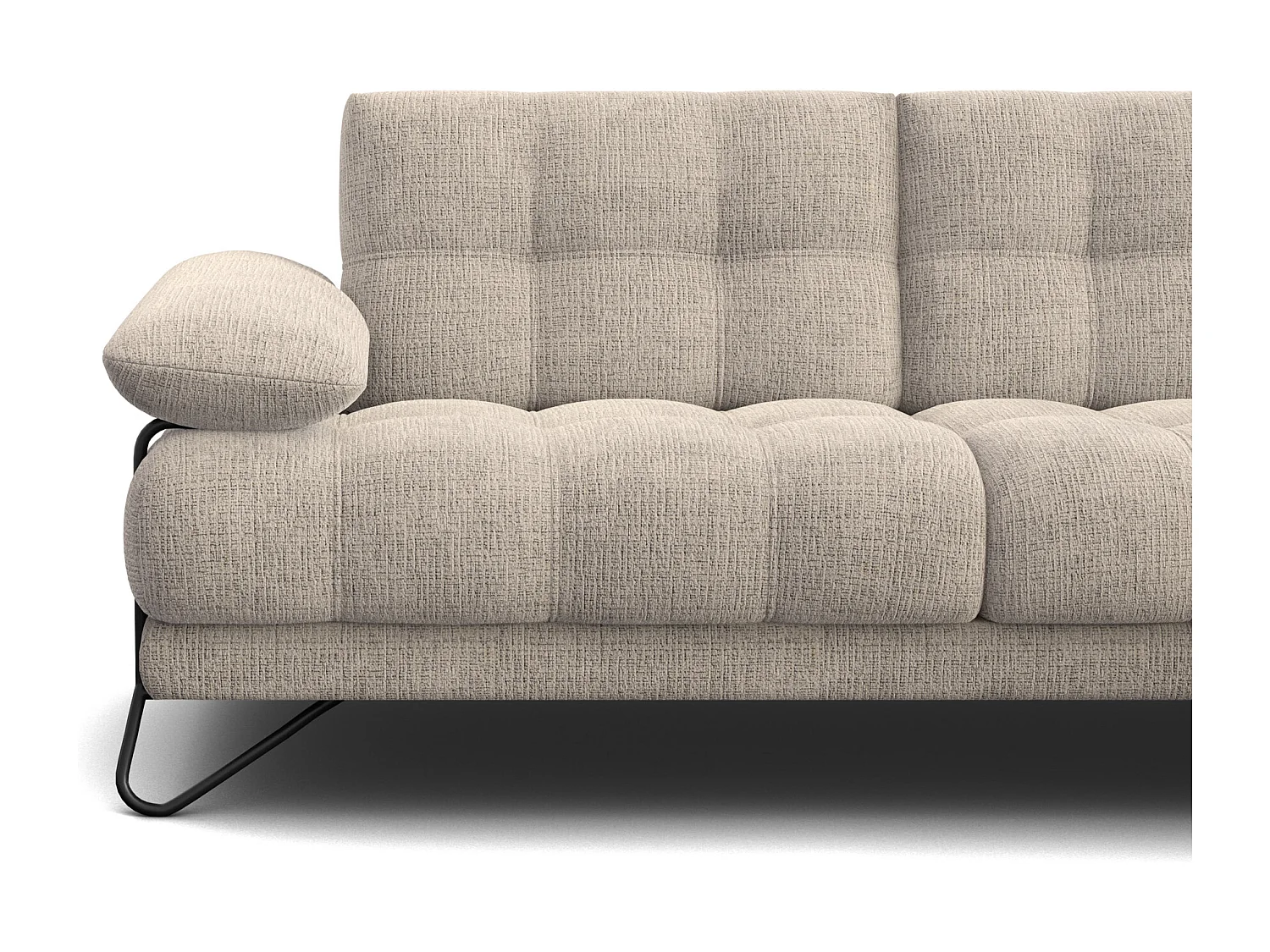 BUBBARA Ecksofa 4-Sitzer rechts, beige