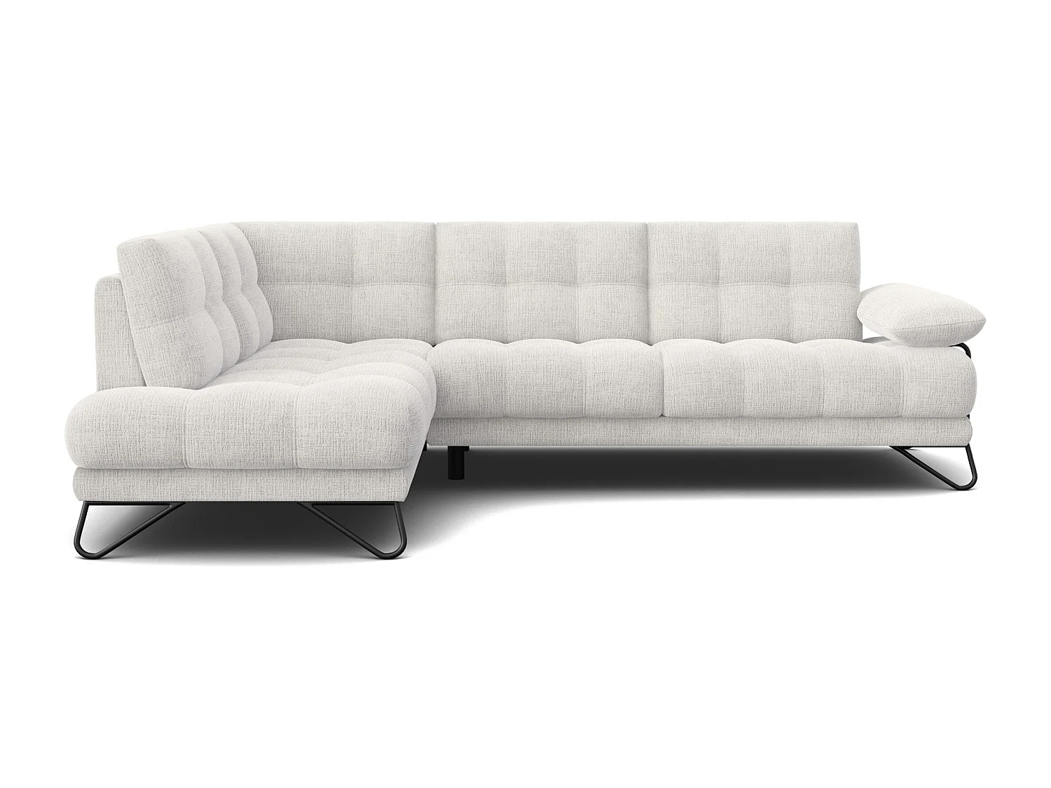 BUBBARA Ecksofa 5-Sitzer links, creme