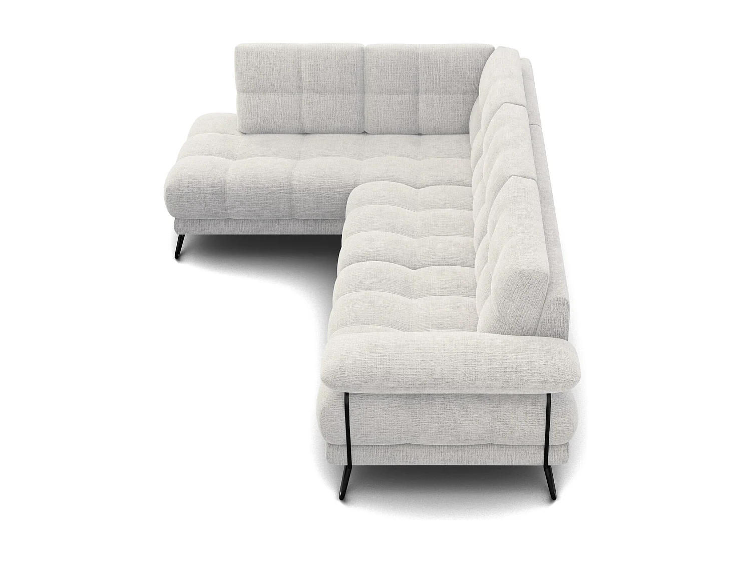 BUBBARA Ecksofa 5-Sitzer links, creme