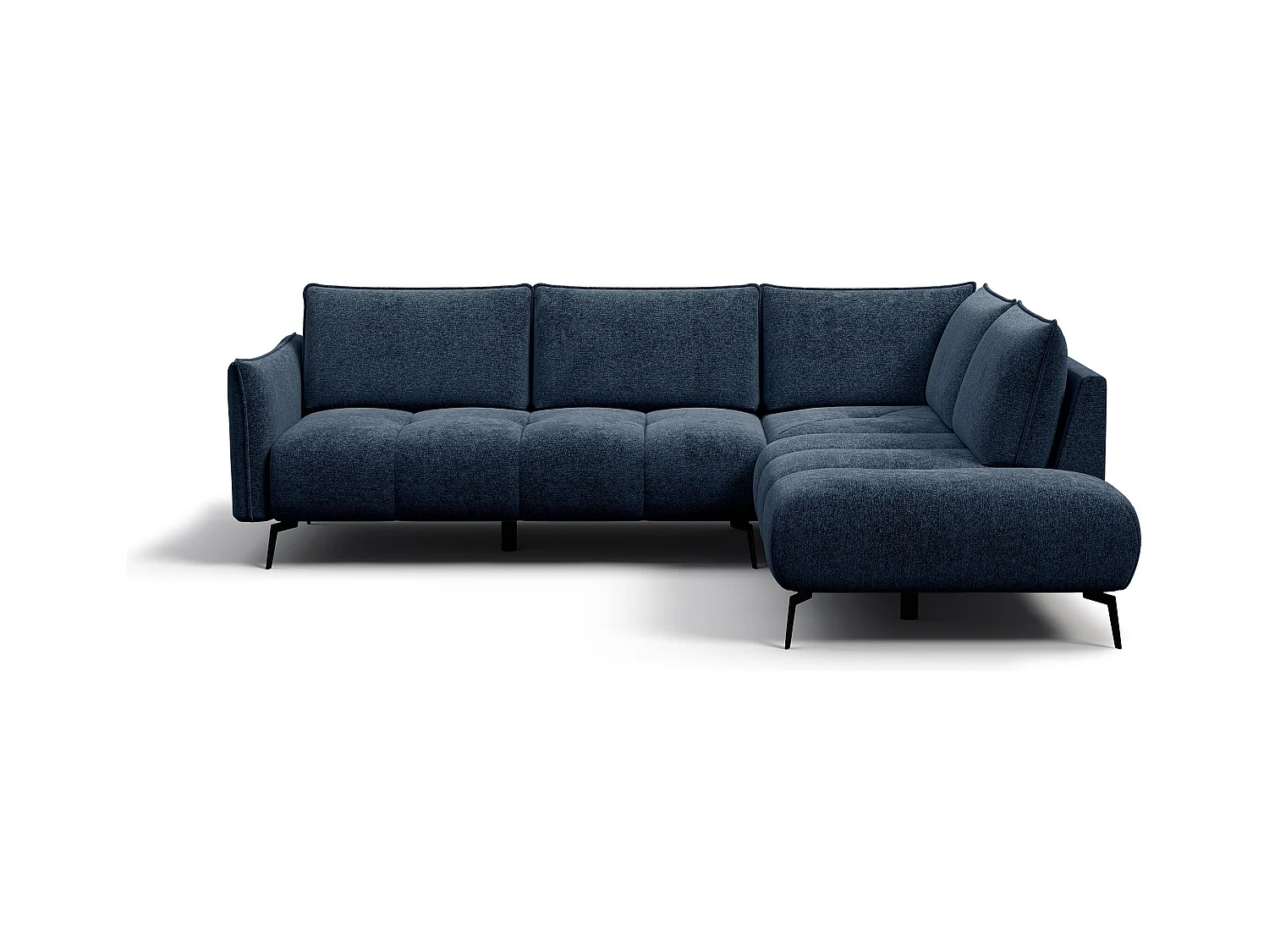 CANAPE D'ANGLE AERA 5 places, bleu marine