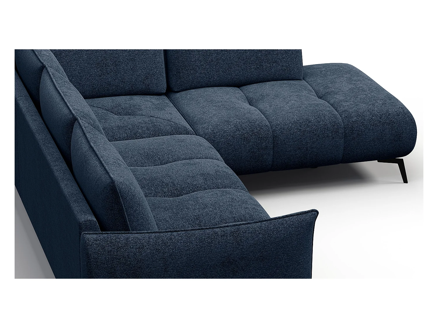 CANAPE D'ANGLE AERA 5 places, bleu marine