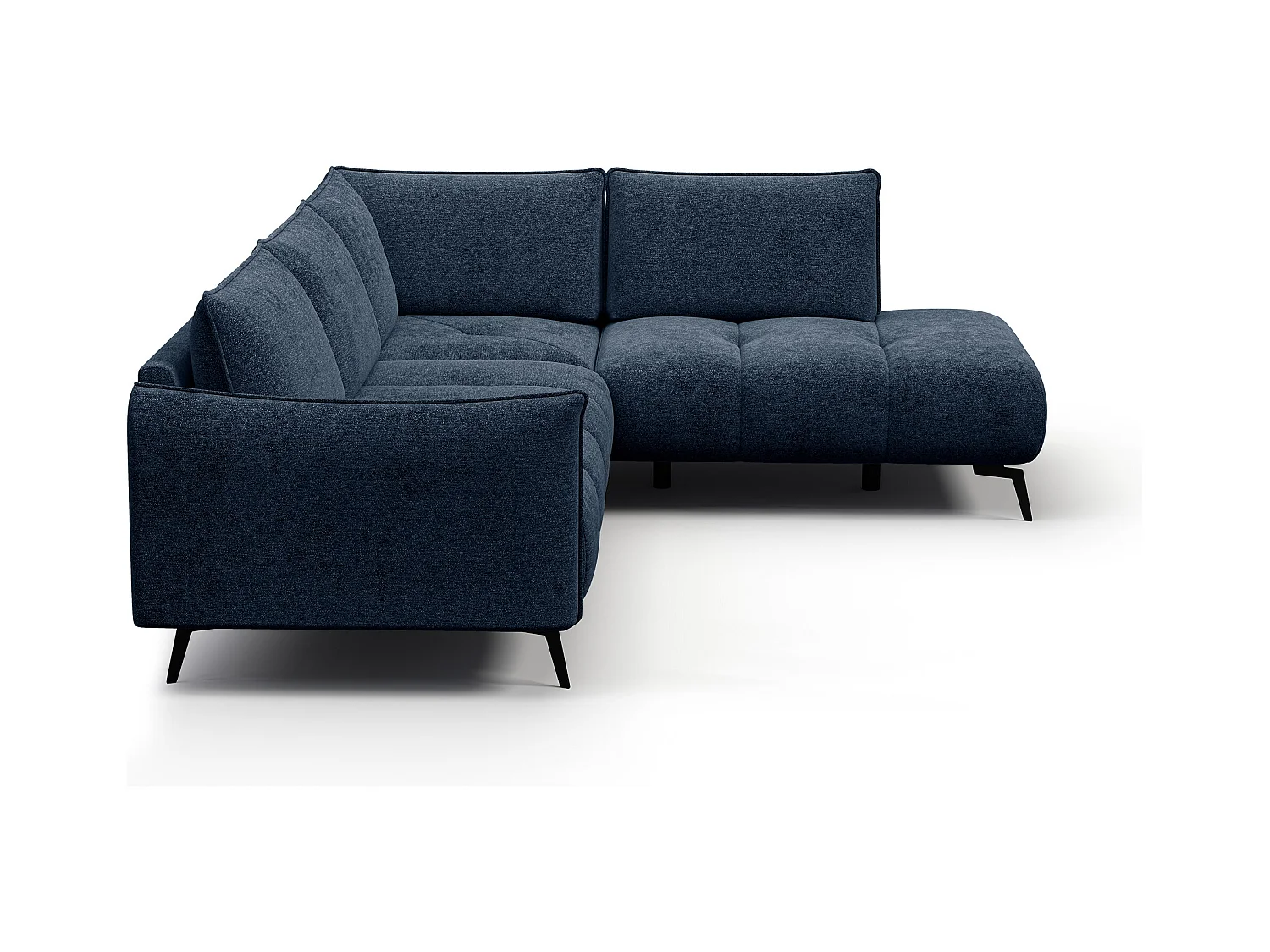 CANAPE D'ANGLE AERA 5 places, bleu marine