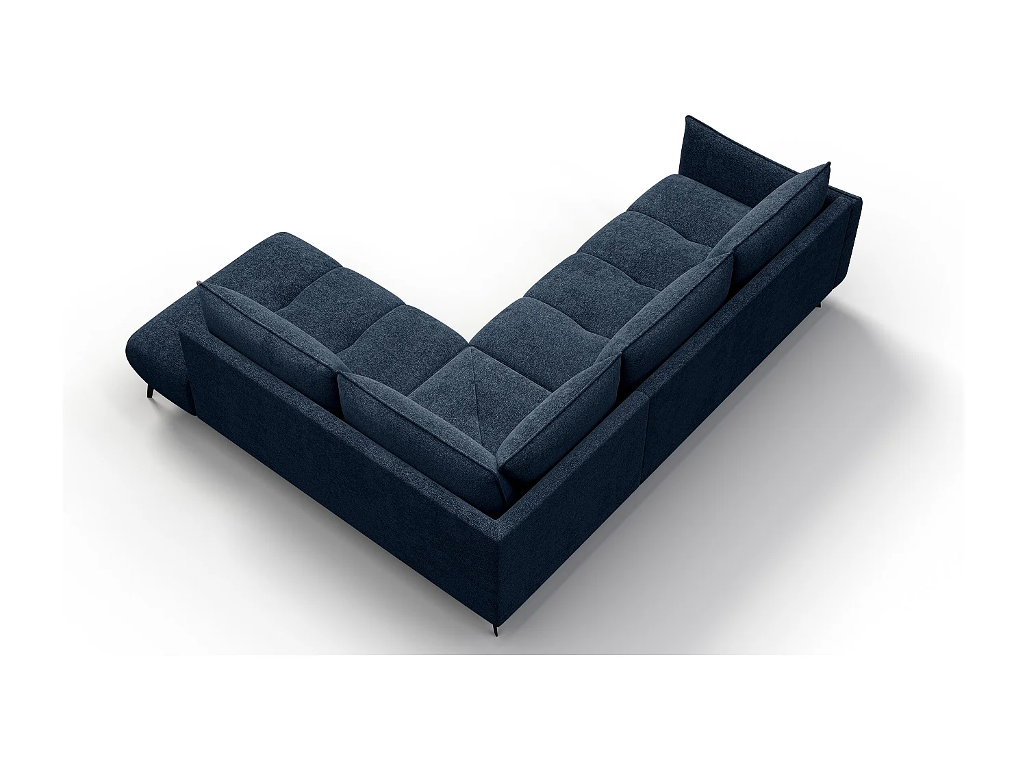 CANAPE D'ANGLE AERA 5 places, bleu marine