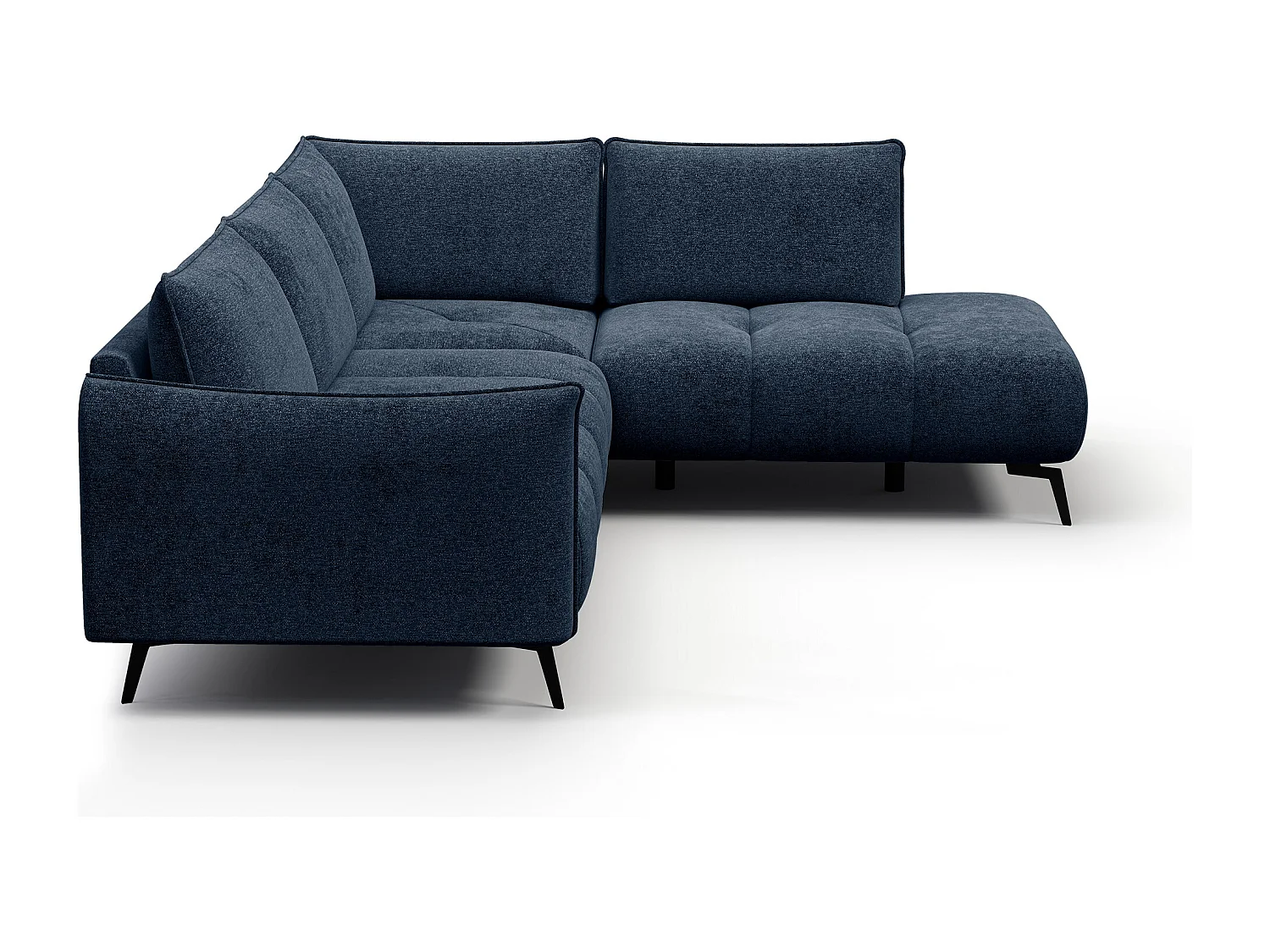 CANAPE D'ANGLE AERA 5 places, bleu marine