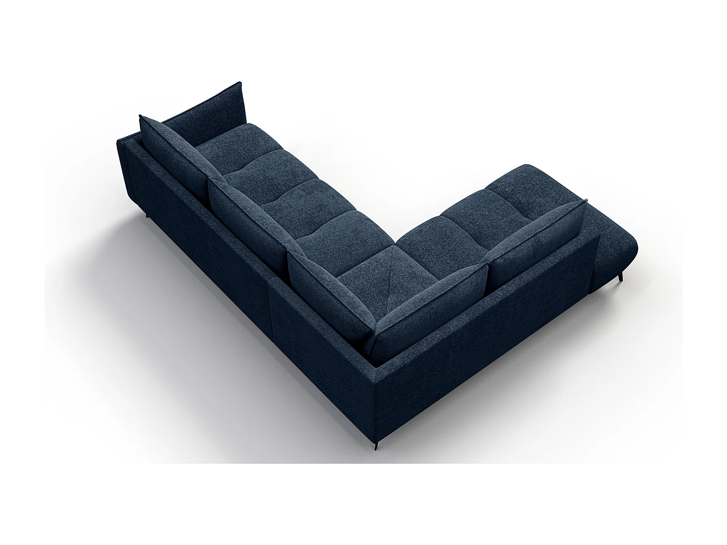 Ecksofa 5-Sitzer links AERA, dunkelblau