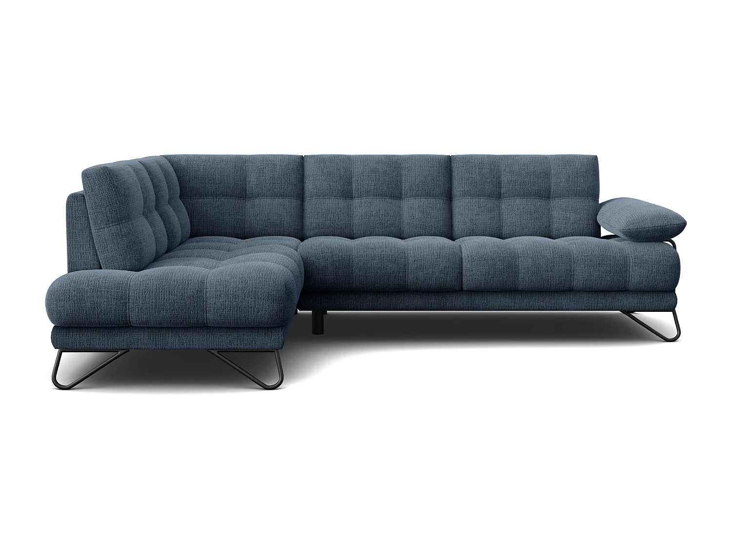 BUBBARA Ecksofa 5-Sitzer links, marineblau
