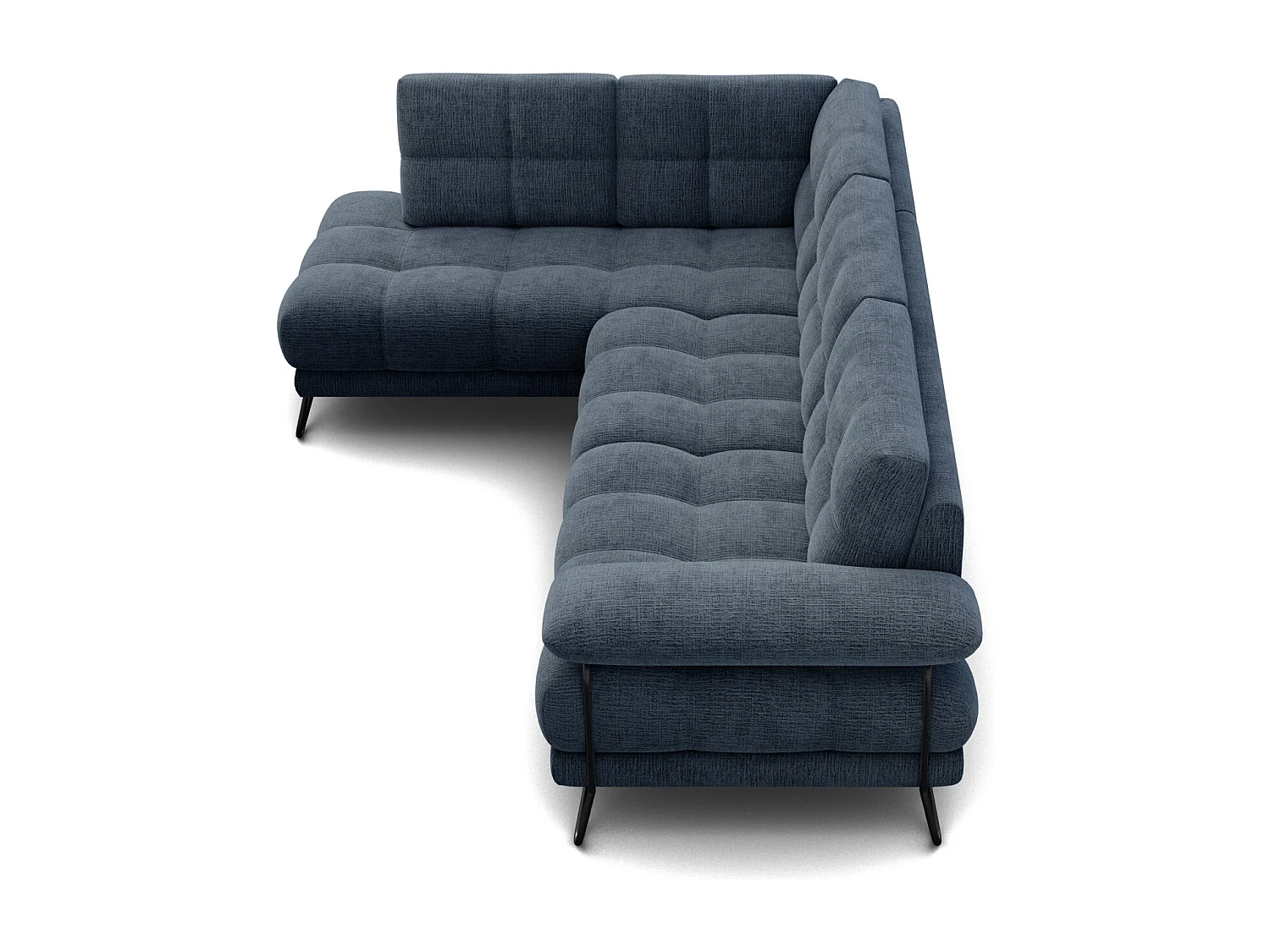 BUBBARA Ecksofa 5-Sitzer links, marineblau