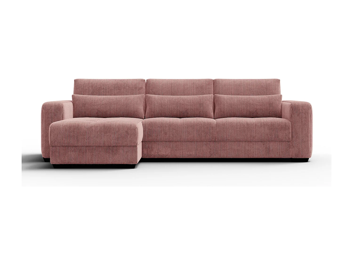 Ecksofa 4-Sitzer links OLI, altrosa