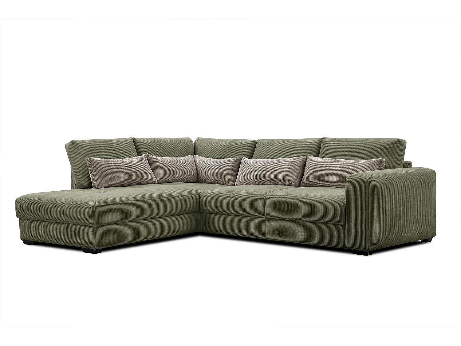 CANAPE D'ANGLE OLI 4 places, olive
