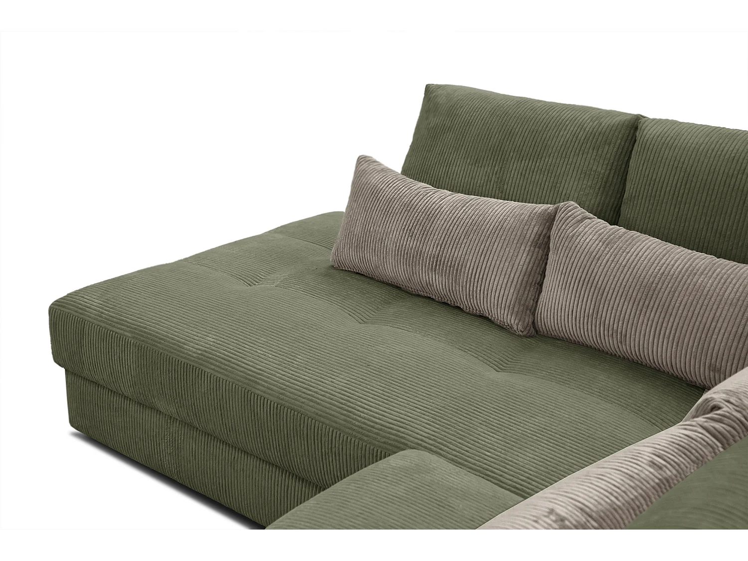 CANAPE D'ANGLE OLI 4 places, olive
