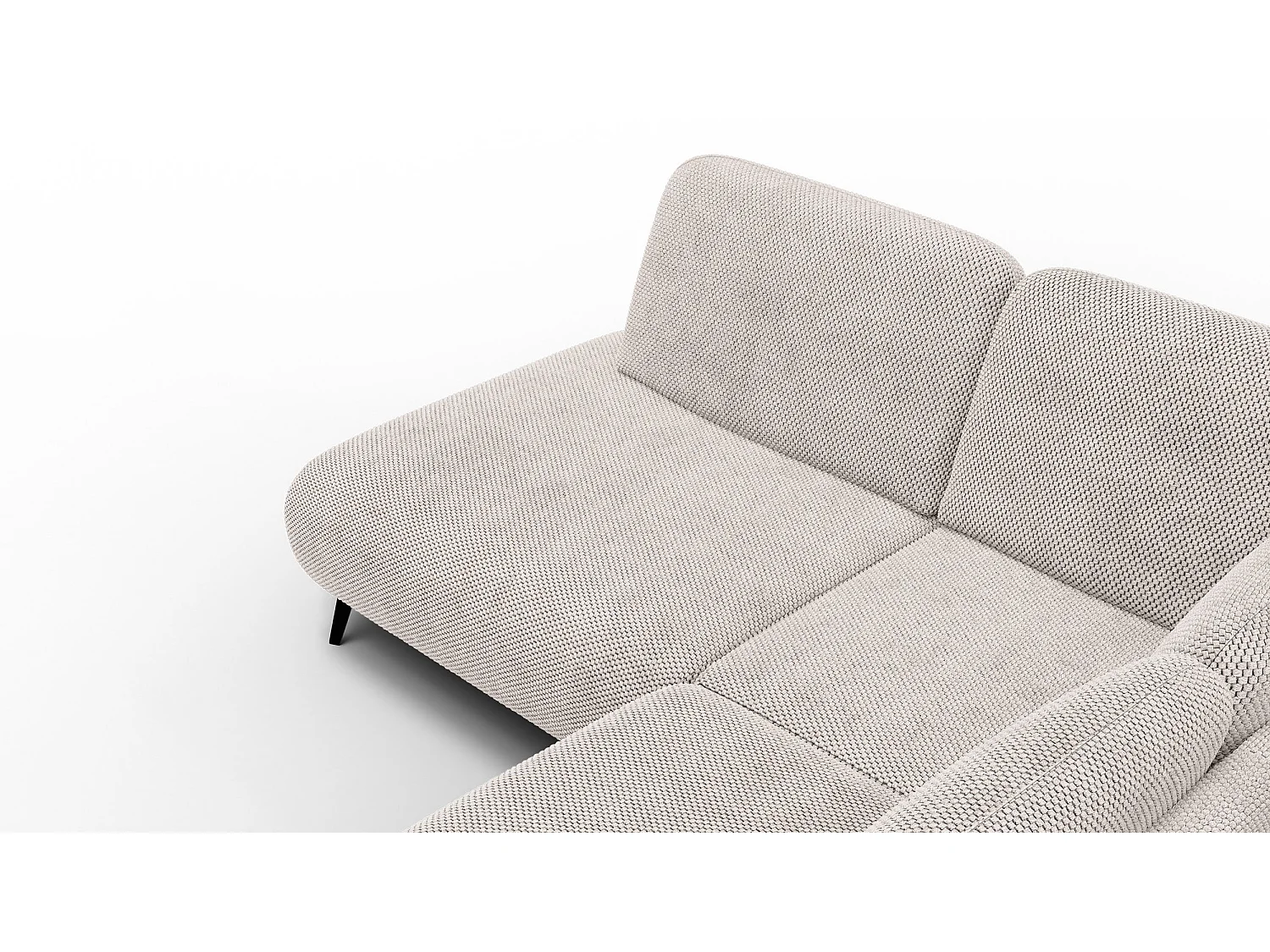 CANAPÉ D'ANGLE FEBE 5 places, tissu beige