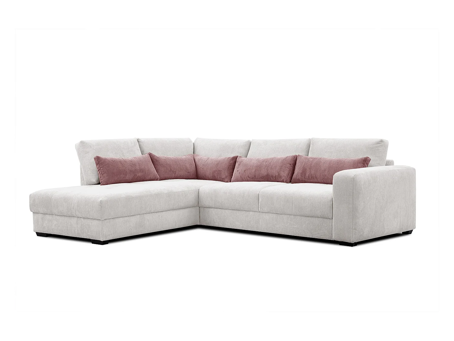 CANAPE D'ANGLE OLI 4 places, blanc perle