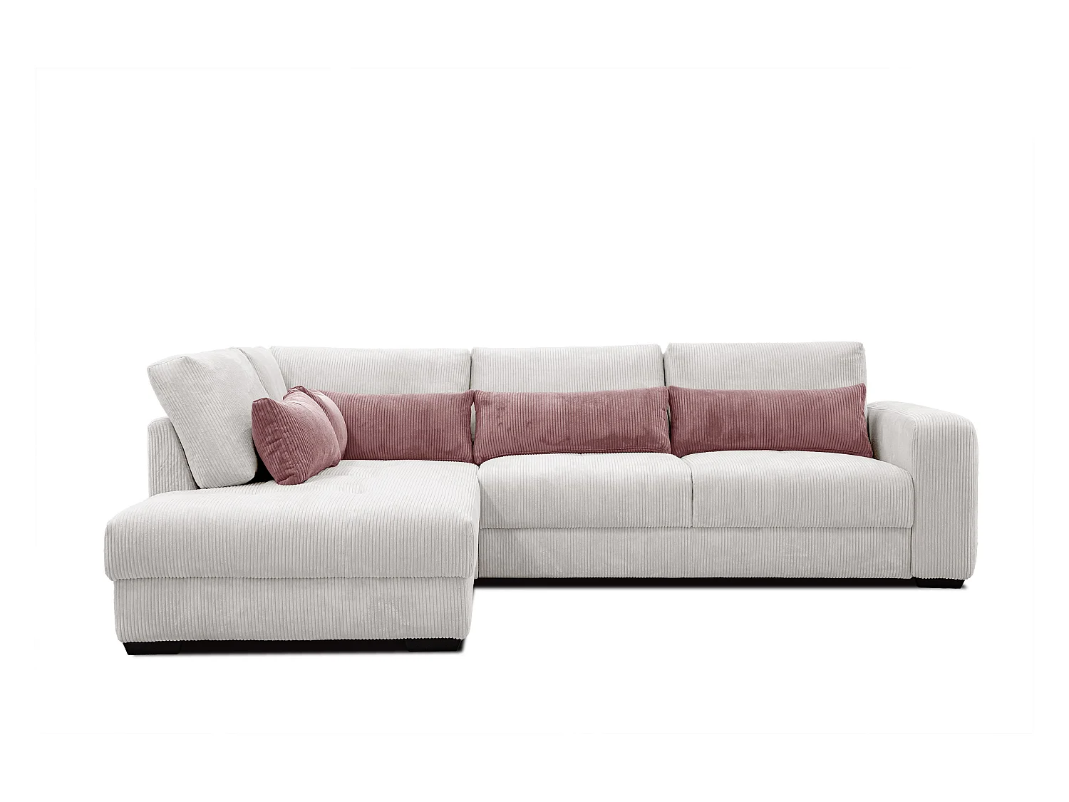 CANAPE D'ANGLE OLI 4 places, blanc perle