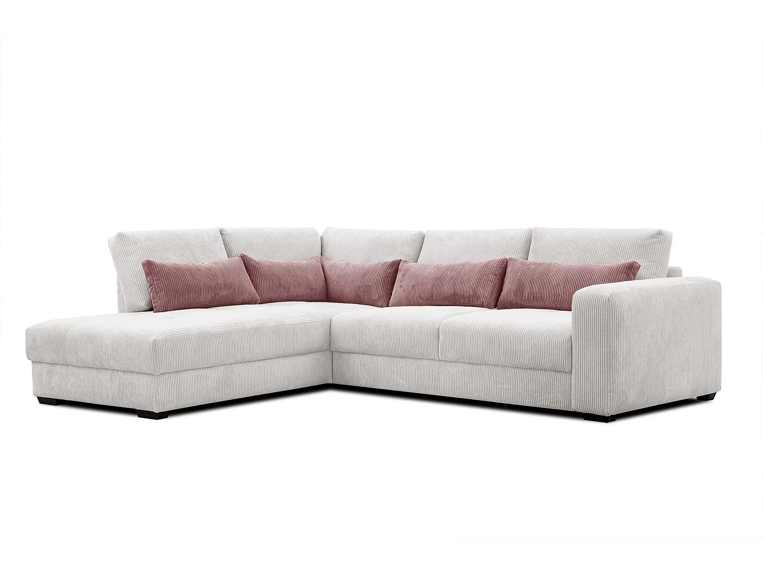 CANAPE D'ANGLE OLI 4 places, blanc perle