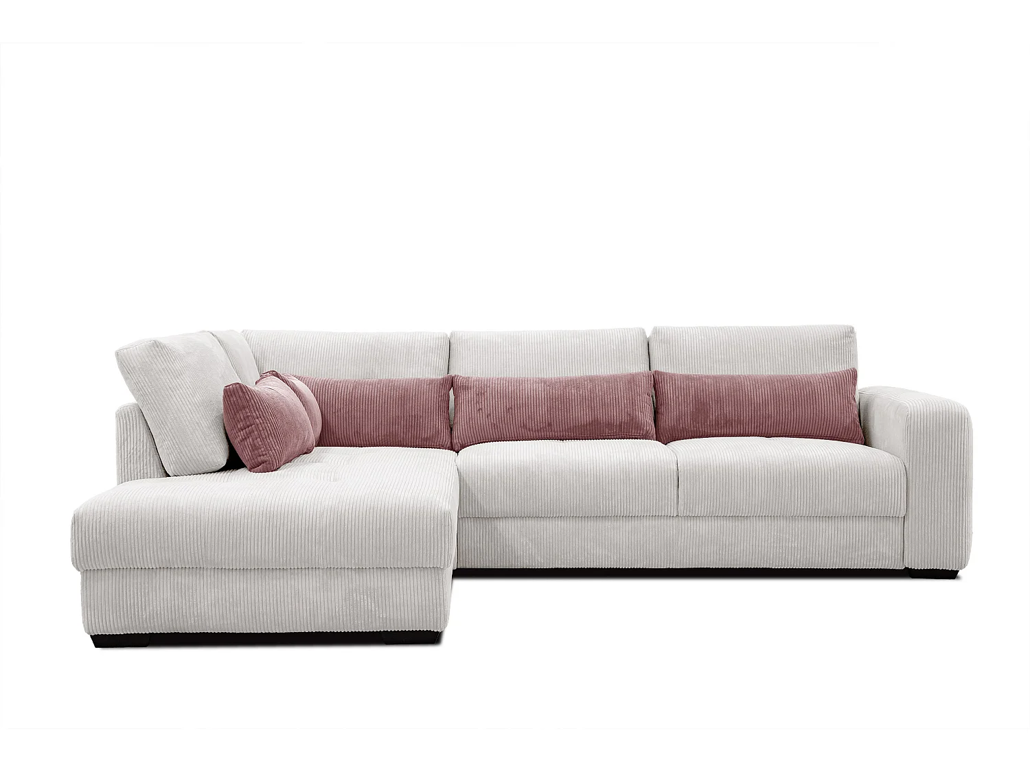 CANAPE D'ANGLE OLI 4 places, blanc perle