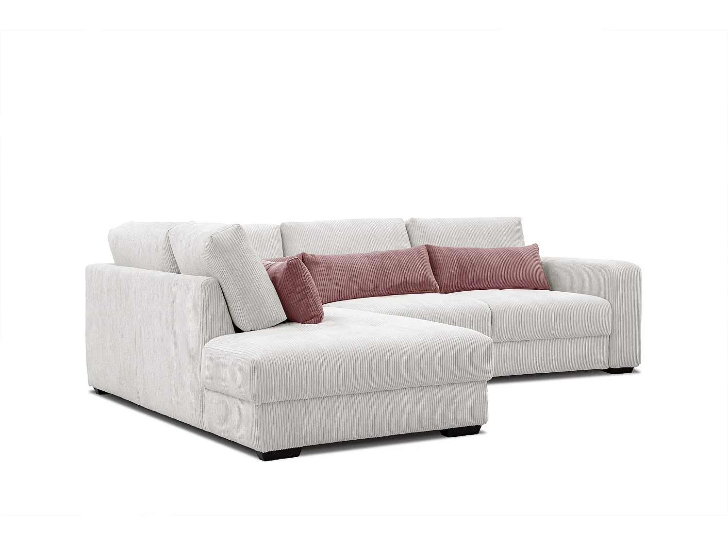 CANAPE D'ANGLE OLI 4 places, blanc perle