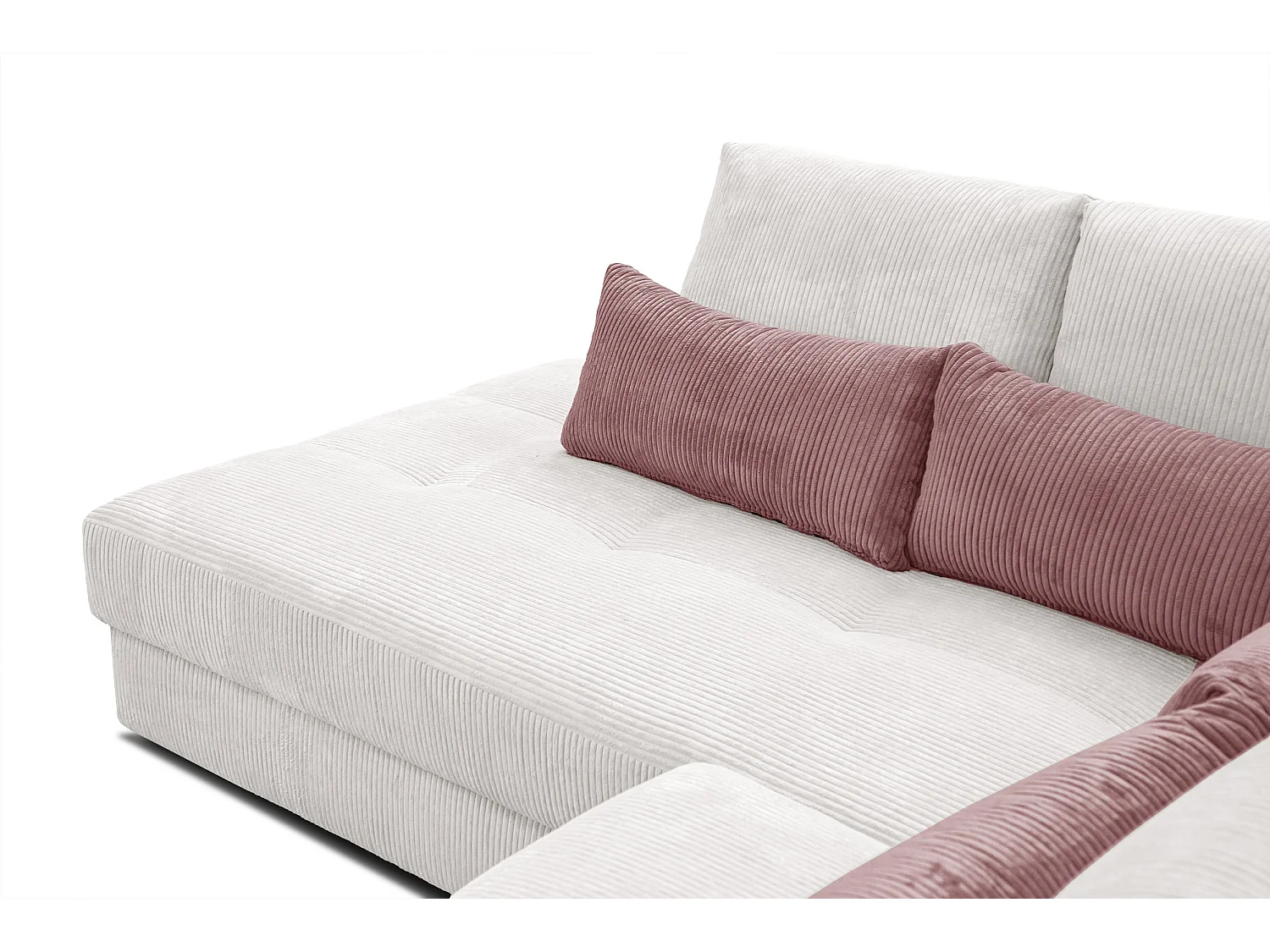 CANAPE D'ANGLE OLI 4 places, blanc perle