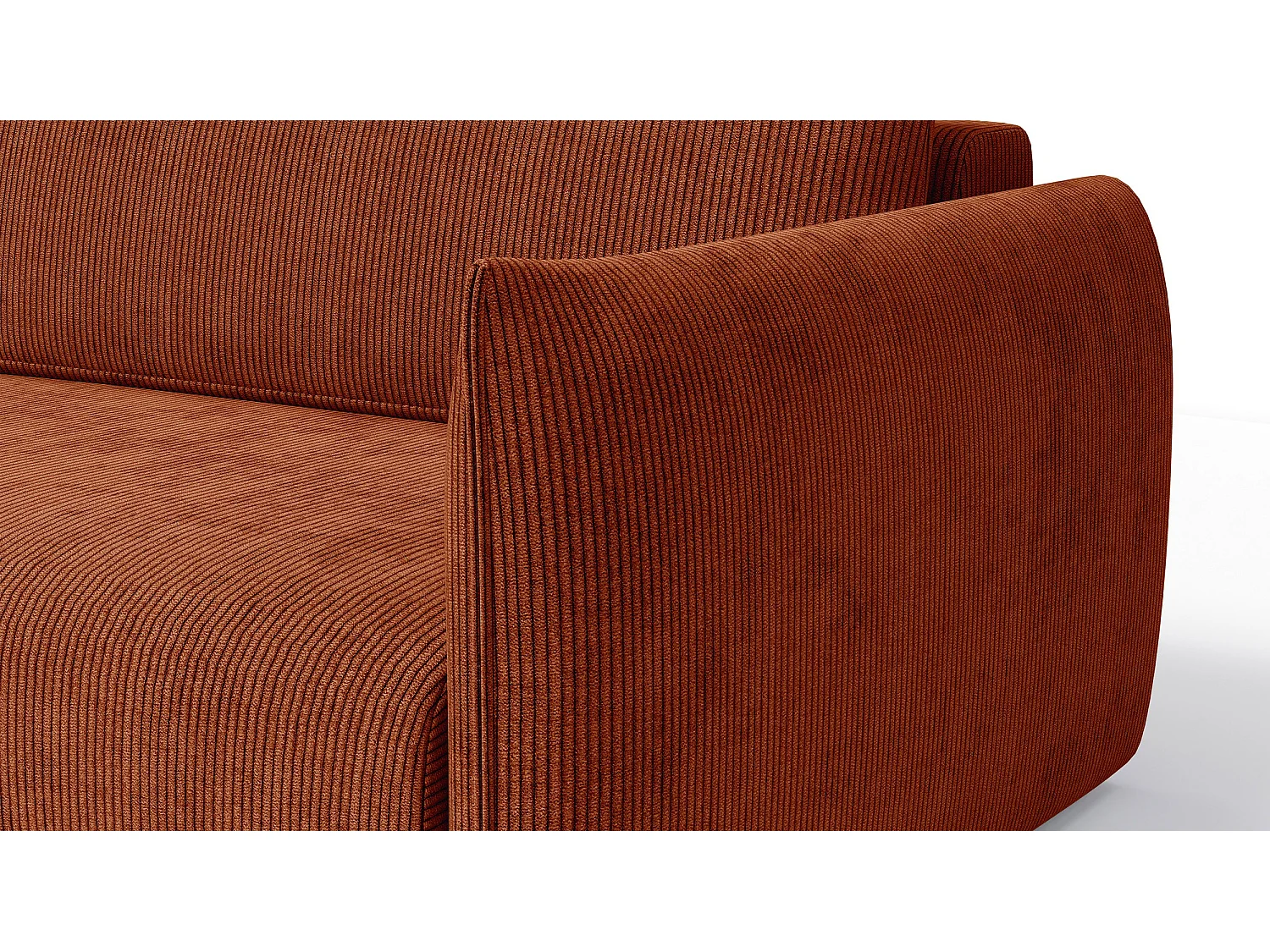TAUER Ecksofa 3-Sitzer rechts, orange