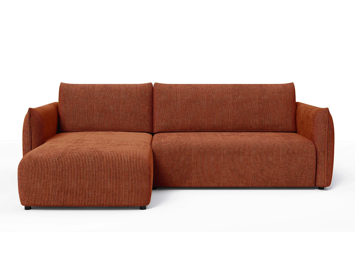 TAUER Ecksofa 3-Sitzer rechts, orange